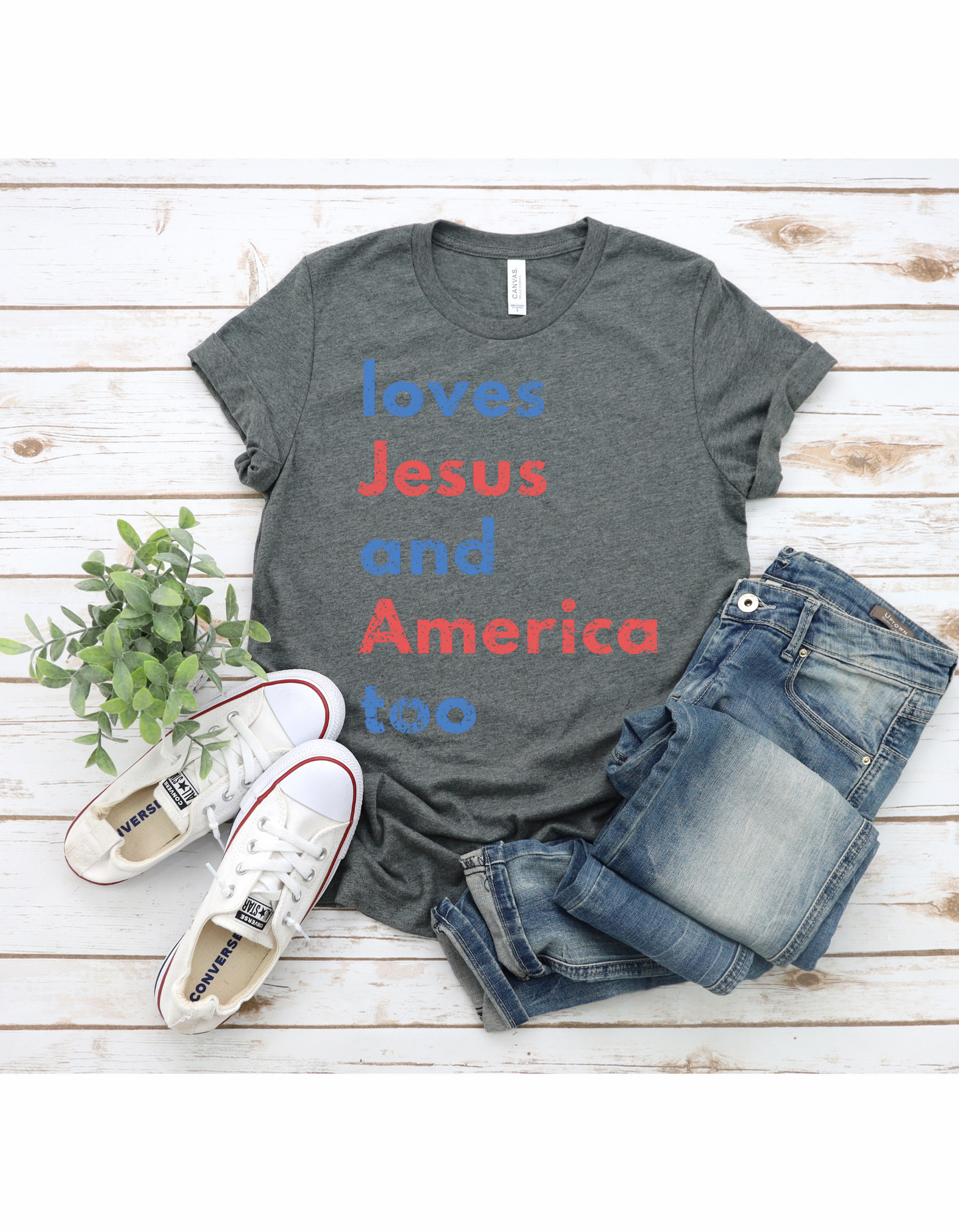Patriotic Tom Petty Short Sleeve Tee - Deep Heather Unisex Jersey