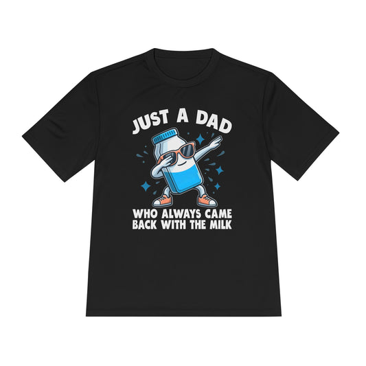 Just a Dad Moisture Wicking Tee, Funny Dad Shirt, Gift for Father's Day, Dad Joke Shirt, Unisex Tee for All Occasions