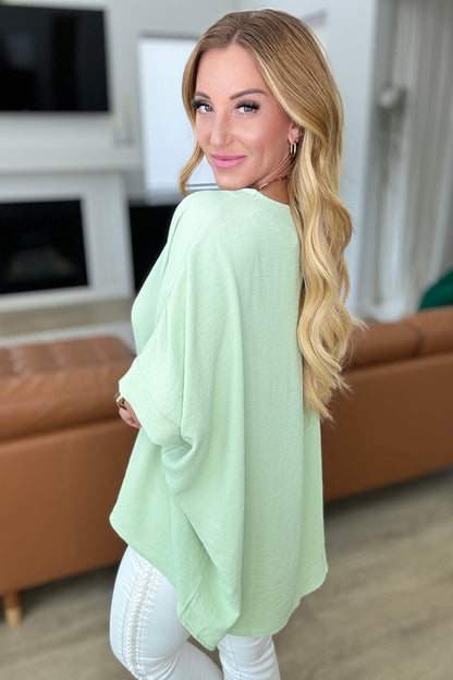 Feels Like Me Dolman Sleeve Top in Sage