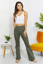 Load image into Gallery viewer, Zenana Clementine Full Size High-Rise Bootcut Jeans in Olive
