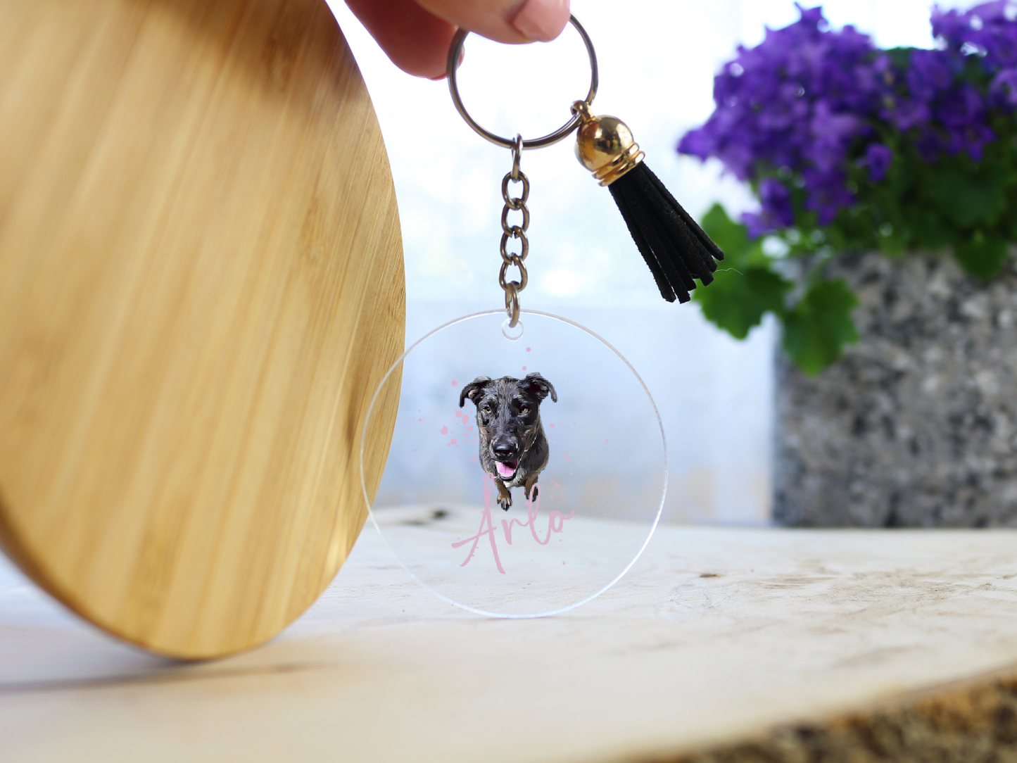 Custom Pet Art Keychain